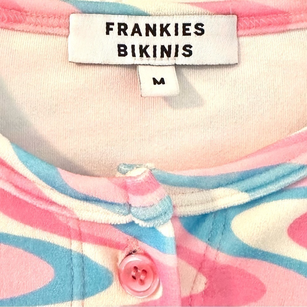 Frankie's Bikinis Cheri Terry Cardigan Sweater, Medium, New - Picture 6 of 6